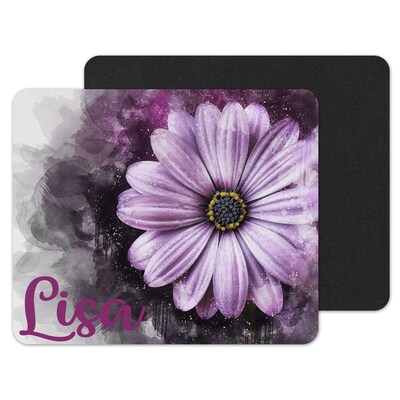 Purple Flower Custom Personalized Mouse Pad - image1